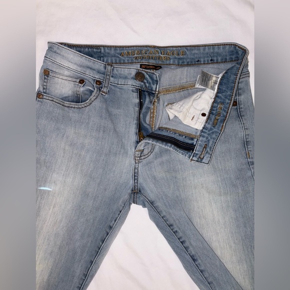 American Eagle Men’s Size 31/30 Light Wash 360 Extreme Flex Slim Straight Jeans - Picture 6 of 8